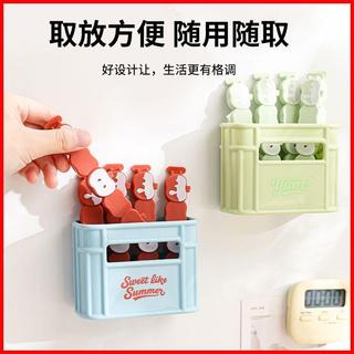 【新店特惠】磁吸封口夾小蘋果冰箱貼創意零食收納盒食品防潮密封夾家用裝飾貼 收納夾