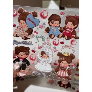 🌟台灣出貨🌟 蒙奇奇 蒙奇奇貼紙 monchhichi 軟萌卡通蒙奇奇貼紙 美甲貼紙 高顏值復古防水手機殼 手帳裝飾