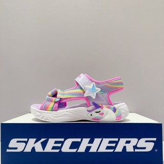 SKECHERS UNICORN DREAMS SANDAL 中童 獨角獸 發光 電燈鞋 涼鞋 303107LLVMT
