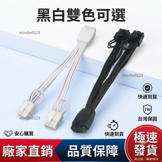 【臺灣出貨】顯示卡12VHPWR母轉雙 6+2公12+4PATX3.0 延長線轉接線 PCIE5.0 16P轉8P