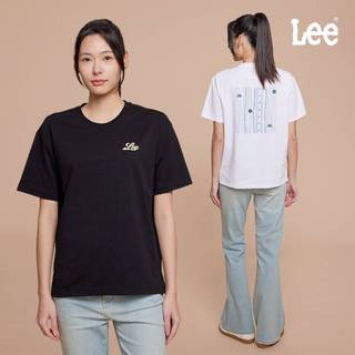 Lee 後背圖騰寬鬆短T 女 卡其 黑色 白色 LB602085