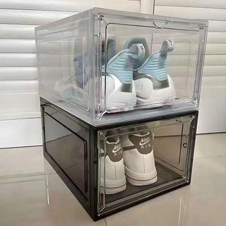 🌟臺灣出貨🌟磁吸硬塑膠透明抽屜式鞋盒鞋子收納盒AJ加厚省空間鞋架鞋櫃側開櫃 鞋盒 鞋櫃收納櫃 鞋櫃 透明鞋盒