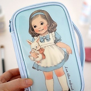 現貨🔥『韓國 afrocat』Paper doll mate M款娃娃化妝包 旅行收納包【好心情日韓正品雜貨】