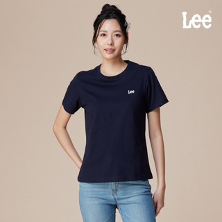 Lee 小LOGO短T 女 深藍 LB602031735