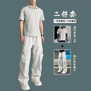 🐷臺灣寄出🐷好看男裝 日系男裝 帥氣男裝 潮流夏季套裝 休閒男裝套裝 韓系夏天男裝 大碼男裝 ootd男裝