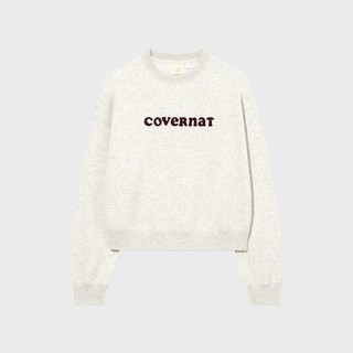 COVERNAT 女款復古Logo大學T 燕麥(WMS大學T CO2503CR70OT)