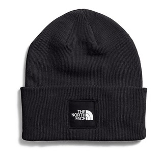 The North Face 北面 反折毛帽 Logo布標 黑【運動世界】NF0A85CWJK3