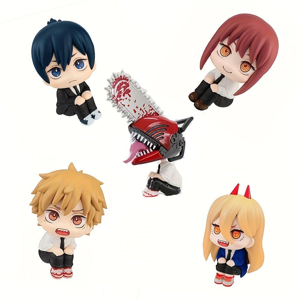 免運台現Q版可愛鏈鋸人電鋸人帕瓦電次大隻公仔桌面機箱擺件送人可愛禮物 鏈鋸人可愛擺件公仔 鏈鋸人桌面擺件