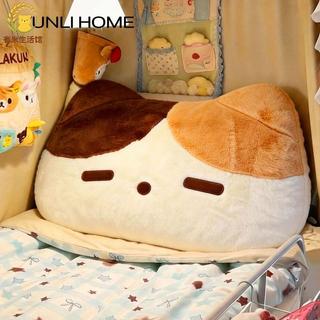 🐱寵樂屋🐶熱賣🌟新品熱賣三花貓床頭靠墊可愛毛絨沙發抱枕腰靠宿舍床上專用靠枕軟包大靠背
