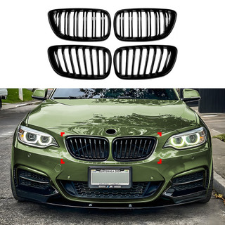 適用BMW F22 F23 2014-2019單線雙線豎條格柵中網改裝