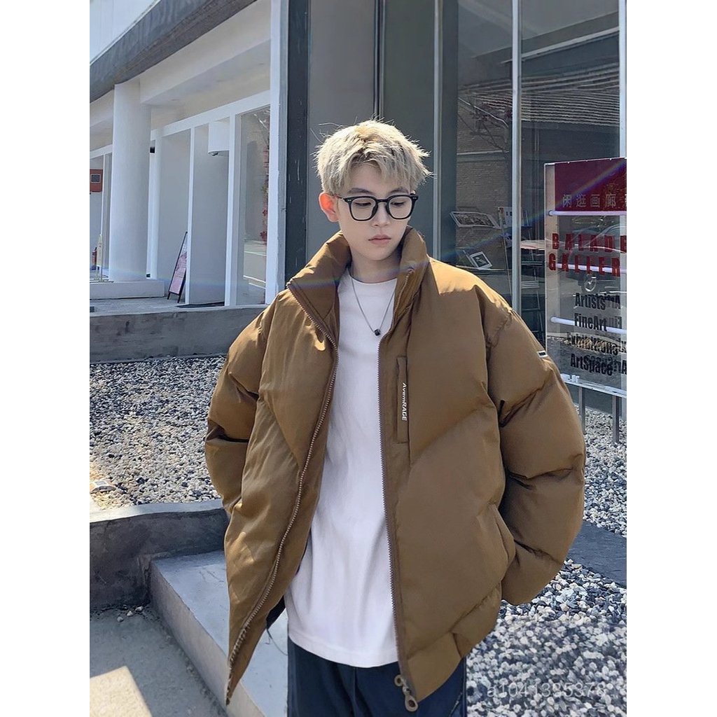 免運 臺灣出貨 羽絨服外套男 美式hiphop麵包棉服男冬加厚潮牌外套高級感羽絨棉衣襖子 WXBU