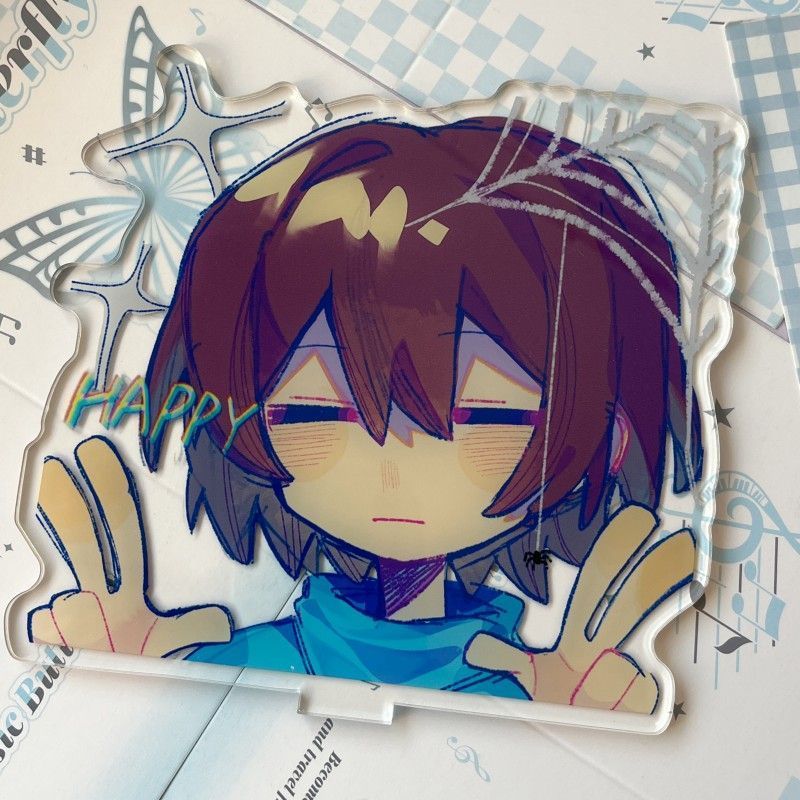 🍰臺灣出貨🍰【幕醒森林】傳說之下 undertale 周邊 chara frisk 吧唧 鑰匙扣 明信片