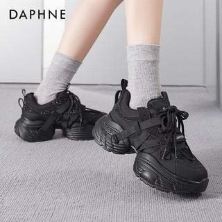 免運 女鞋 老爹鞋 新款 潮流DAPHNE達芙妮年夏季復古網面時尚舒適厚底女鞋增高運動休閒鞋