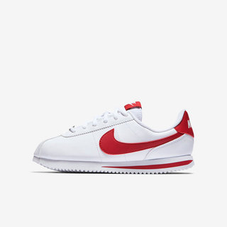 Nike Cortez Basic SL GS 大童 休閒鞋 經典 復古 阿甘鞋 白 紅 [904764-101]