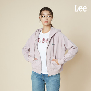 Lee 草寫小LOGO連帽外套 女 淺粉 LB513008137