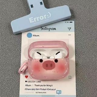 台灣出貨💕ins潑墨粉色腮紅小豬適用於蘋果AirPodspro1代2代3代耳機殼保
