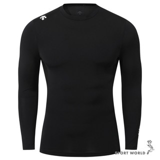 Descente 迪桑特 長袖上衣 男裝 透氣 黑【運動世界】SR221TCO41-BLK0