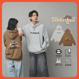【SLOTHFUL®】寬鬆帽t 重磅帽t 長袖帽t 落肩帽t 連帽 帽t 男 帽t女 帽踢 衛衣 大學t 帽T 韓國帽T