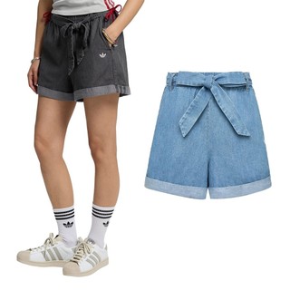 ADIDAS 女 DENIM SHORT W 牛仔短褲-LF4601/04