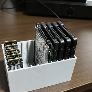 12槽位M2 2280硬碟/8槽位2.5寸筆記本硬碟收納盒3D列印外接硬碟盒