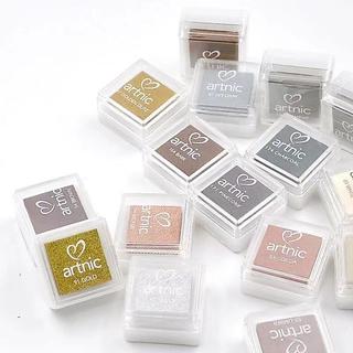 臺灣出貨⭐️日本Tsukineko月貓小單方藝術印臺artnic多彩糖果色印泥紙用手賬印章