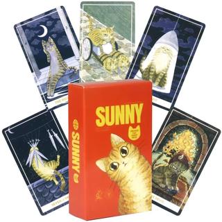 台灣出貨🦋陽光橘貓 塔牌 羅 Sunny Cat Tarot 78張全套 10.3×6cm 新手 韋斯特 塔桌 自帶牌意