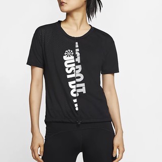 NIKE Dri-FIT 女裝 短袖 慢跑 訓練 輕量 通風 黑【運動世界】 CQ7917-010