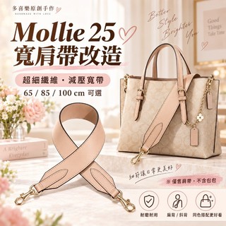 適用Coach Mollie 25寬肩帶 超細纖維替換背帶 65/85/100cm 減壓肩背帶 斜揹包帶 包包改造配件