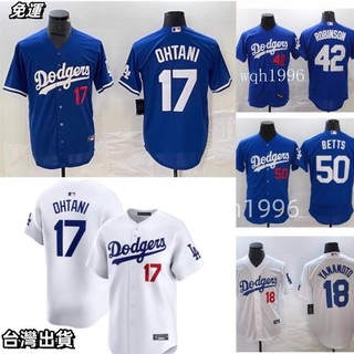 免運、歐美外貿棒球聯盟Dodgers洛杉磯道奇隊Baseball jersey棒球服 衫