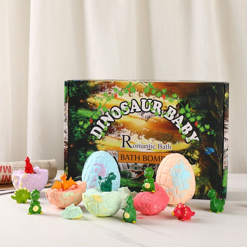 泡澡球 恐龍蛋 泡泡浴 浴鹽球 精油 兒童洗澡 足浴 洗澡球 趣味 恐龍 公仔 氣泡彈 沐浴球 兒童 泡澡