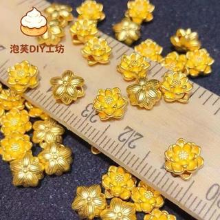 【串串珠珠】✨【蓮花】新中式合金蓮花串珠diy手工手鍊項鍊飾品散珠子材料配件