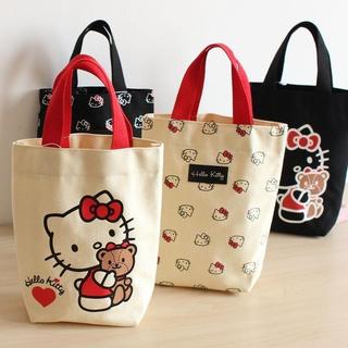 ✨️雲間凱蒂✨️hello Kitty手提包 收納包 便攜手提袋水桶包可愛便當包外出手提包 帆布手提袋 水桶包 便當袋
