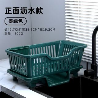 ❤️廚趣優選❤️國風中式瀝水架|加厚加固超大容量濾水籃|塑膠碗盤收納置物架Ot15