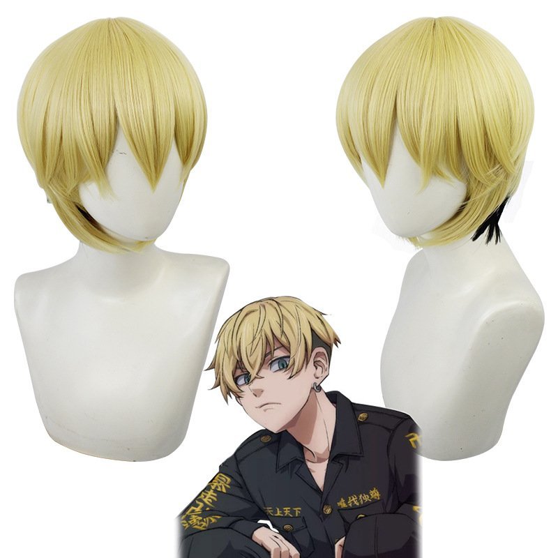 新品 东京复仇者 松野千冬cos假发 双层双色渐变短款假发 羽宮一虎灰谷竜膽松野千冬佐野萬次郎場地圭介COS假髮 N1W