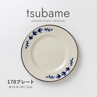 現貨 日本製 美濃燒 tsubame 藍色燕子陶瓷碗盤 | 陶瓷盤 圓盤 麥片碗 湯碗 minorutouki 富士通販