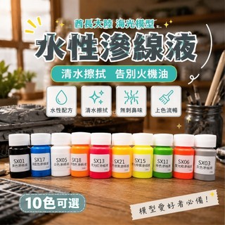 墨線液✨水性墨線液 清水墨線液 塗裝工具 環保墨線液 水性上色工具 清水擦拭墨線 模型玩家入墨液 清水擦拭水性墨線液