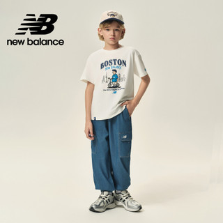 【New Balance】 NB 童裝BOSTON短袖上衣 中性 象牙白 7EF3402WIV