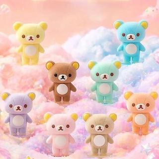 Zane💫店長優選💫正品 眾玩星球 輕鬆熊Rilakkuma 雪酪繽紛系列植絨盲盒 彩色輕鬆小熊 可小熊盲盒擺件系列