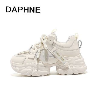 免運日本代購 運動鞋 女鞋 休閒鞋 慢跑鞋 德訓鞋 老爹鞋DAPHNE達芙妮2024春季爆款時尚厚底增高舒適運動Ins
