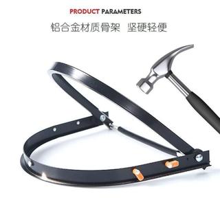 【臺灣出貨】電焊工作鋁支架耐高溫防飛濺pc材質安全帽通用型防護面屏多功能款