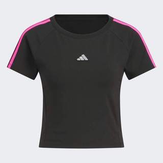 Adidas 愛迪達 Dce Baby Tee KS0279 女 T恤 運動上衣 休閒短袖 黑 亞版 短版
