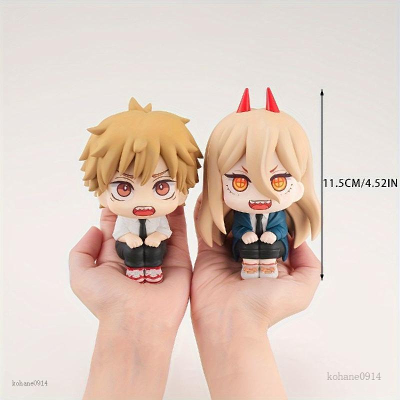 鏈鋸人 電鋸人 公仔 手辦 模型 Q版可愛鏈鋸人電鋸人帕瓦電次大隻公仔桌面機箱擺件送人可愛禮物