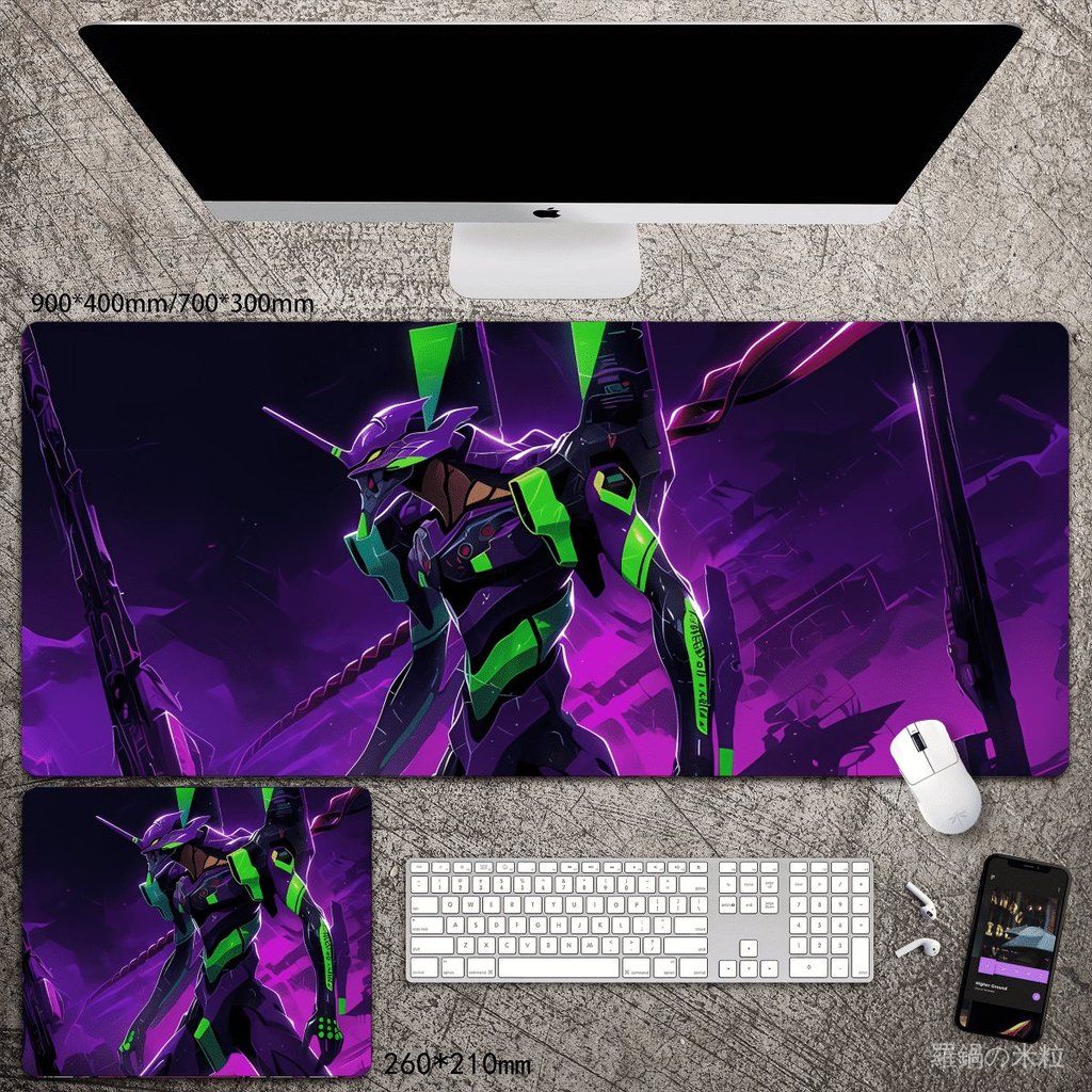 🤖免運🤖 新世紀福音戰士 EVA 明日香 動漫週邊 遊戲電競鼠標墊EVA新世紀福音戰士桌墊辦公家用加厚防滑定製網吧 4O