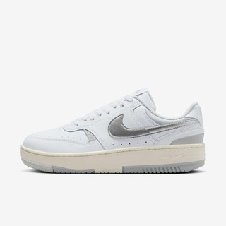 Nike 耐吉 WMNS Gamma Force 女 運動休閒鞋 厚底 低筒 奶油底 白灰銀 [HQ1674-100]