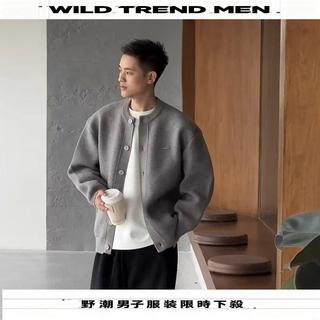 【台灣出貨】毛衣針織衫 韓版 潮牌開衫毛衣男 2026秋冬季 新款圓領針織 衫港風 ins寬鬆 外套ins8.31