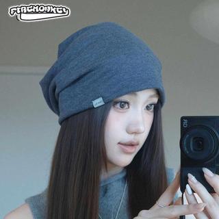 🚛臺灣出貨/免運-FireMonkey懶惰風針織堆堆帽秋季帽女款2026新款百搭包頭帽套頭帽