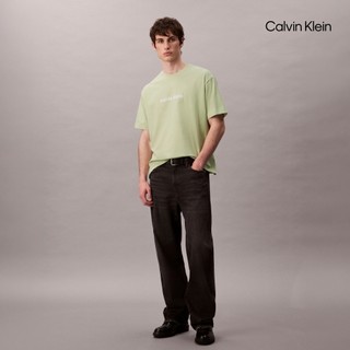 【Calvin Klein】 CK 涼感平紋寬鬆標誌 T 恤 裸色