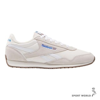 Reebok 休閒鞋 男鞋 麂皮 Classic AZ 米藍【運動世界】100239546