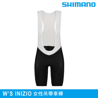 SHIMANO 女性吊帶車褲 INIZIO｜黑色 S-XL (單車褲 自行車褲 公路車褲 吊帶褲 城市綠洲)