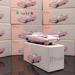 🍀臺灣出貨🍓比美高1:72凱迪拉克敞篷老爺車跑車粉色模擬合金收藏玩具汽車模型